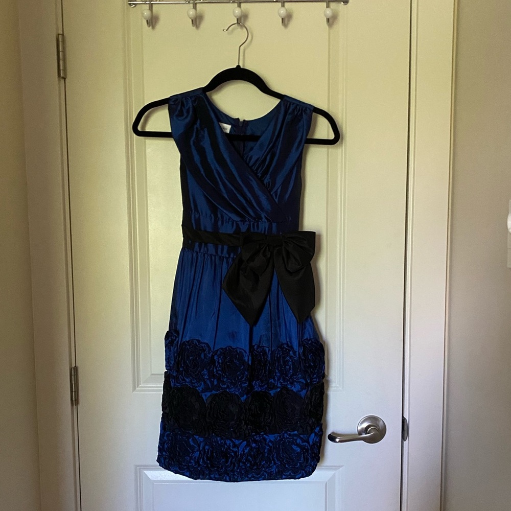 Bonnie Jean dark blue and black dress